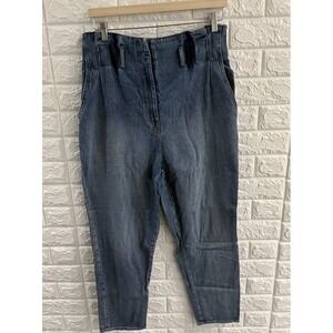 H&M WOMENS JEANS SIZE 6 MOM JEANS HIGH RISE SKINNY LIGHT‎ WASH